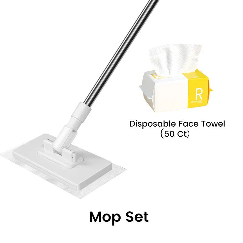 🔥 40% OFF!! ✨🧹🏆#1 Best Seller ⏰💕🌟Flat Mop with Stainless Steel Handle, come with Reusable Washable Mop Cloths