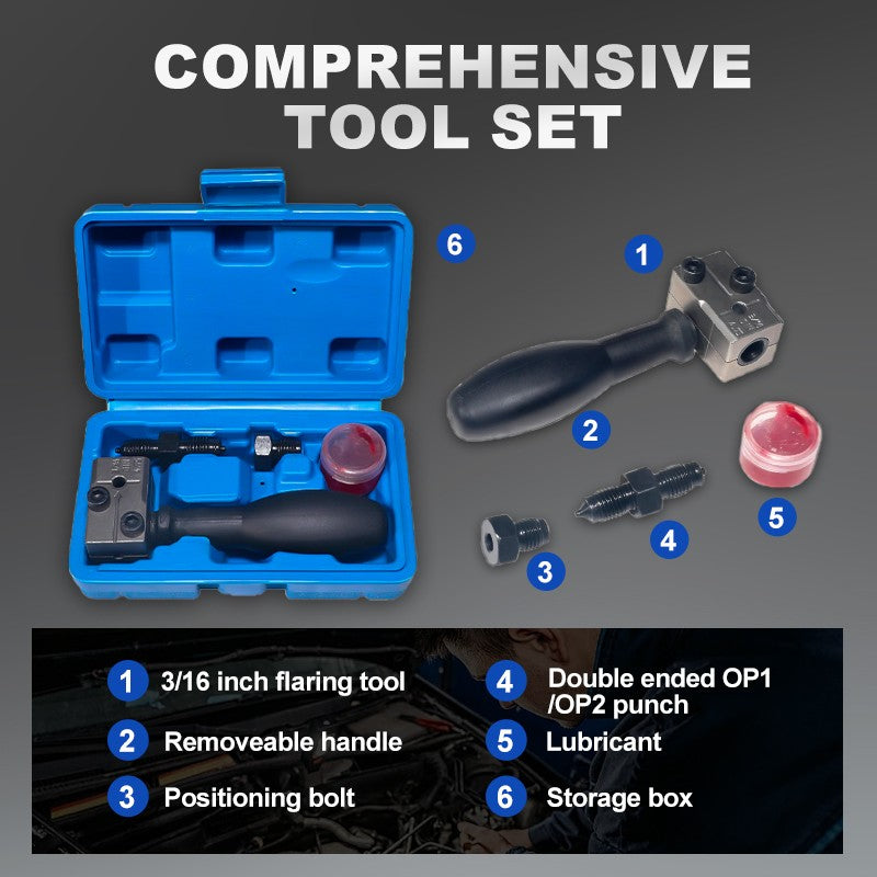 ⏳Time-Limited Special⏰ Professional Brake Line Flaring Tool Kit - Universal Fit for Cars, Trucks & Motorcycles