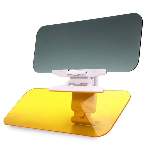 🚗 Day & Night Car Sun Visor Anti‑Glare Shield – Blocks 99.9% UV, Filters Headlight Glare, Universal Fit for Cars Trucks SUVs – Reduces Eye Fatigue, 180° Adjustable (2 Sizes)