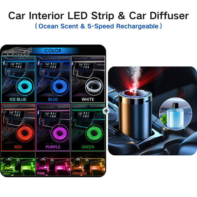 🚗💡 50% OFF! Car Interior LED Atmosphere Lights – ultra-thin & easy to fit, adds a custom glow for stunning evening drives! ✨✅