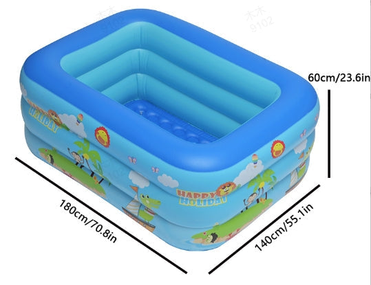 🏊 49% OFF NOW! 🎉 Children's Inflatable Pool – Sturdy PVC & easy setup – Perfect for backyard fun on hot days – safe and colourful for kids 🌞✨