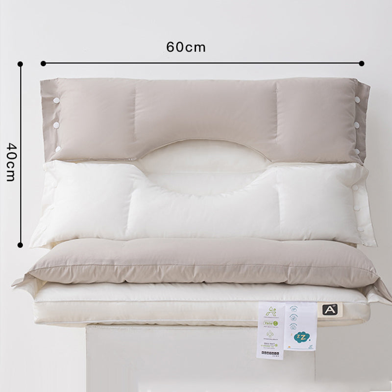 🛏️ LIMITED-TIME 49% OFF! ✨ Soft and Hard Dual-Zone Neck Support Pillow – Ergonomic, Breathable, Washable 😴