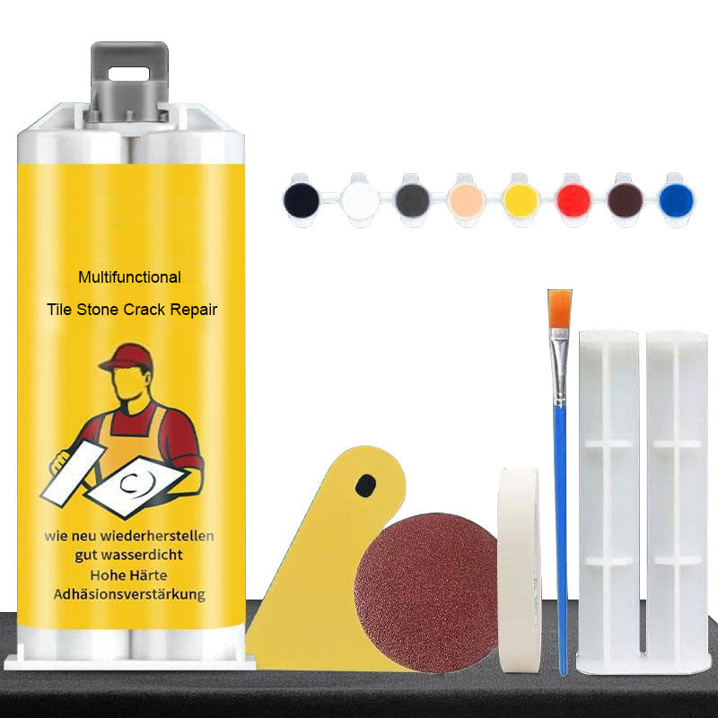 🧱 BUY 2 GET 1 FREE! ✨ Tile & Stone Crack Repair Kit - Professional-Grade Filler for Sealing Gaps, Waterproof & Color-Matching Formula 🛠️💧