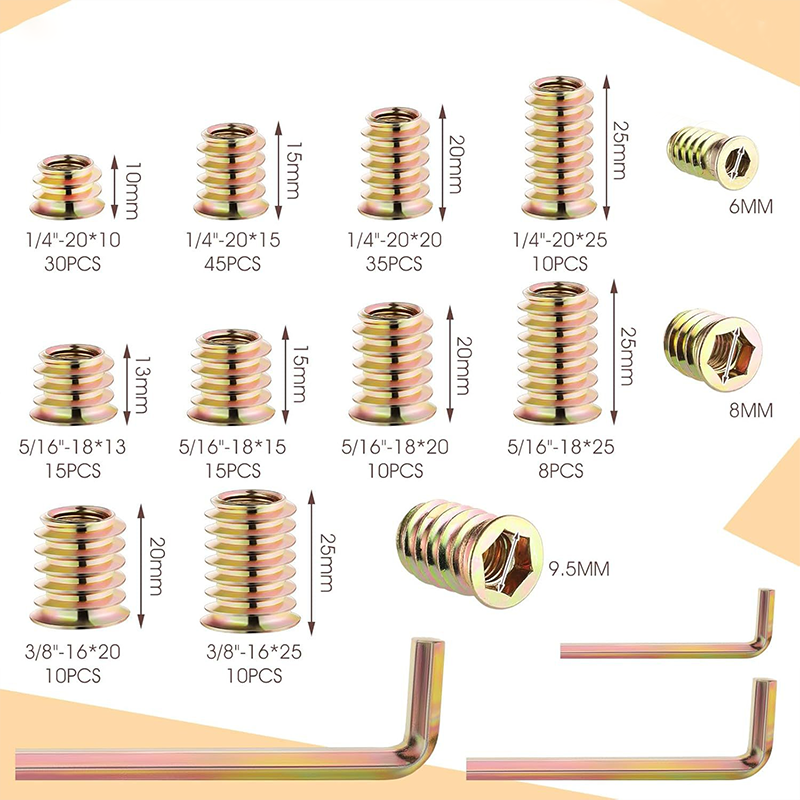 188 PCS Hexagon Socket Nuts Set