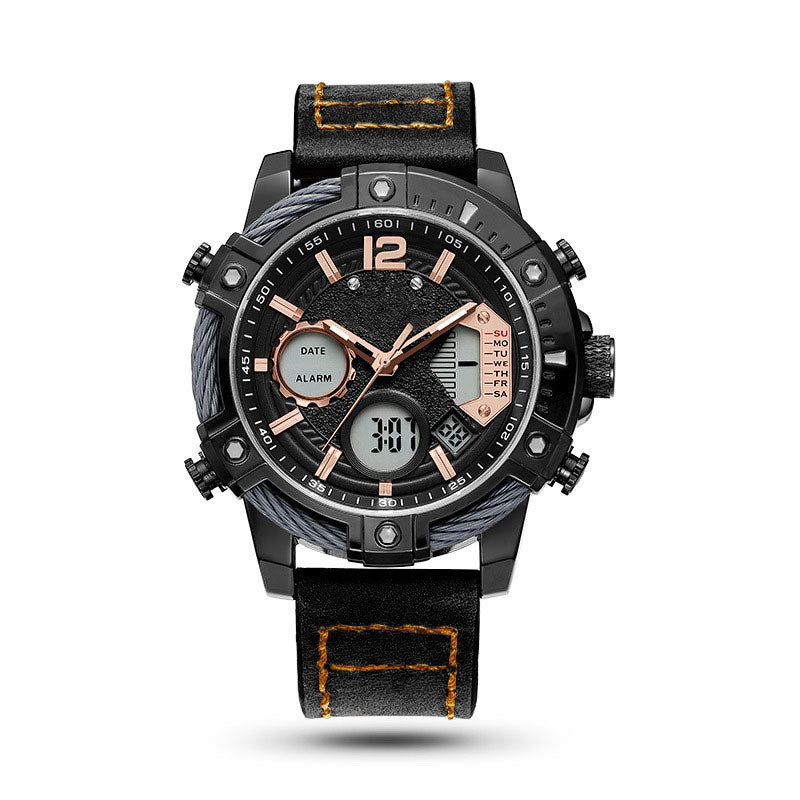 ⌚ LIMITED‑TIME 49% OFF! ⚡Multifunctional Dual Display 3ATM Waterproof Men's Quartz Sports Watch – Rugged, Stylish, Practical ✨