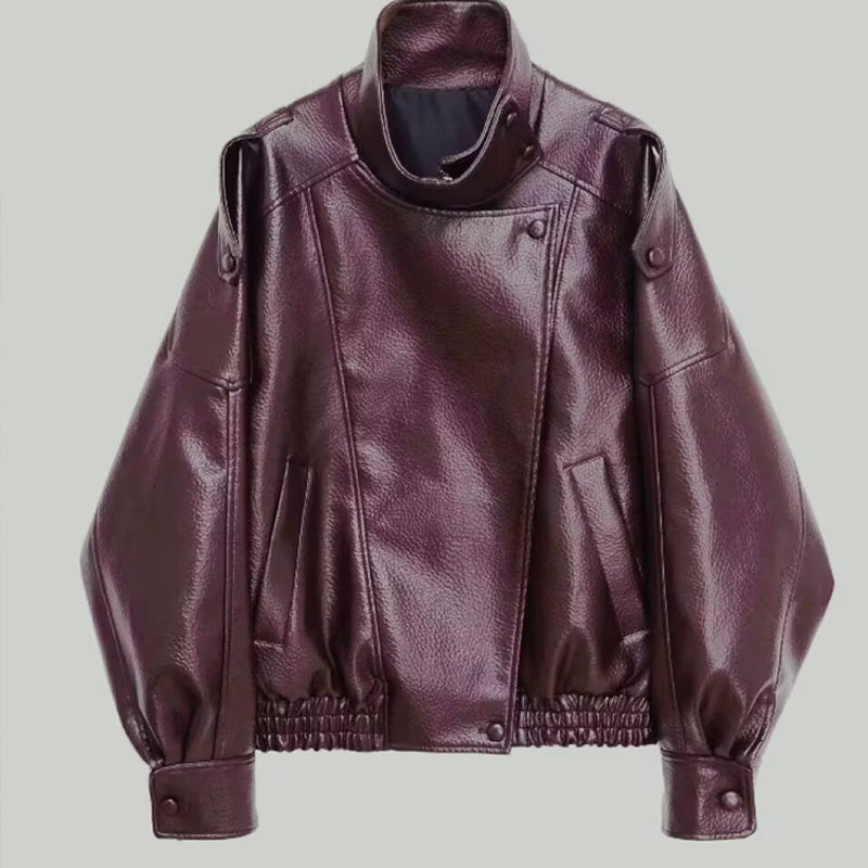 ⏰50% OFF NOW!!🔥Cool Faux Leather Biker Jacket
