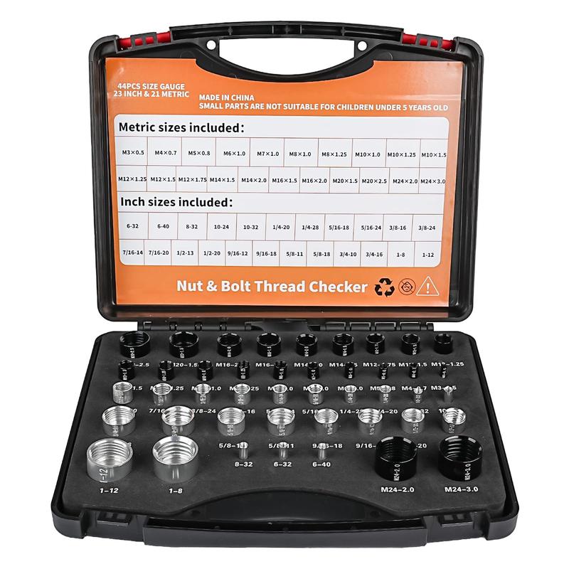📢📢49% OFF !! ⏰ Nut & Bolt Thread Checker Kit – Dual-Sided, Military-Grade, Metric & Imperial ✨