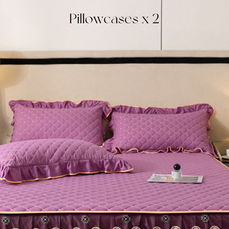 🛏️40% off!🌸Ruffled Bed Sheet Skirt / Pillowcases