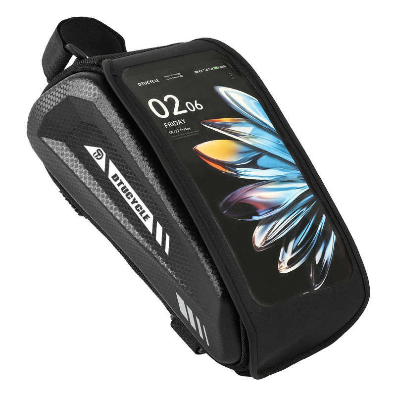 🚴♂️49% OFF!📱Water-Resistant Large Capacity Bicycle Bag – Touch-Sensitive Phone Pouch, Slim Top-Tube Design & Dual Zippers🌧️