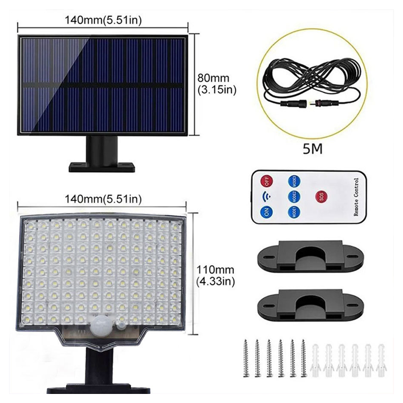 🔥55% OFF!💡 106 LED Solar Motion Sensor Outdoor Light with Remote✨