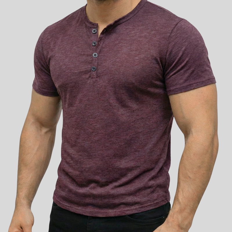๐ฅ 49% OFF NOW! ๐ Men's Short Sleeve Henley T-Shirt โ Classic Style, Soft Fabric & Perfect for Everyday Wear ๐