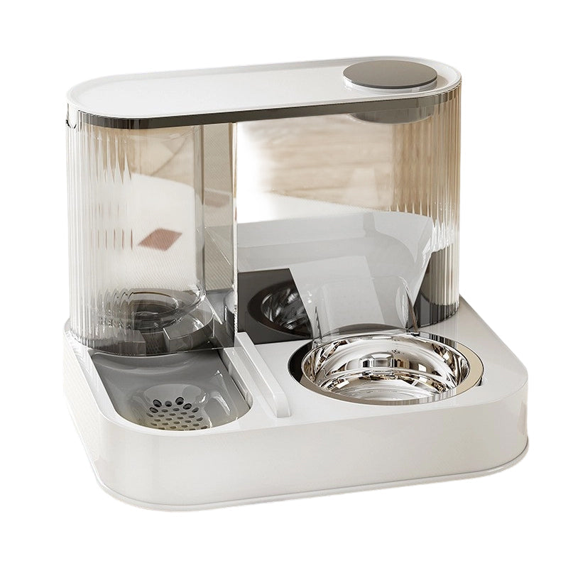 ⏰49% OFF🐱🐶2-in-1 Pet Feeder with Auto Water Dispenser – Food & Fresh Water in One, Non-Slip & Easy to Clean🐾🏠