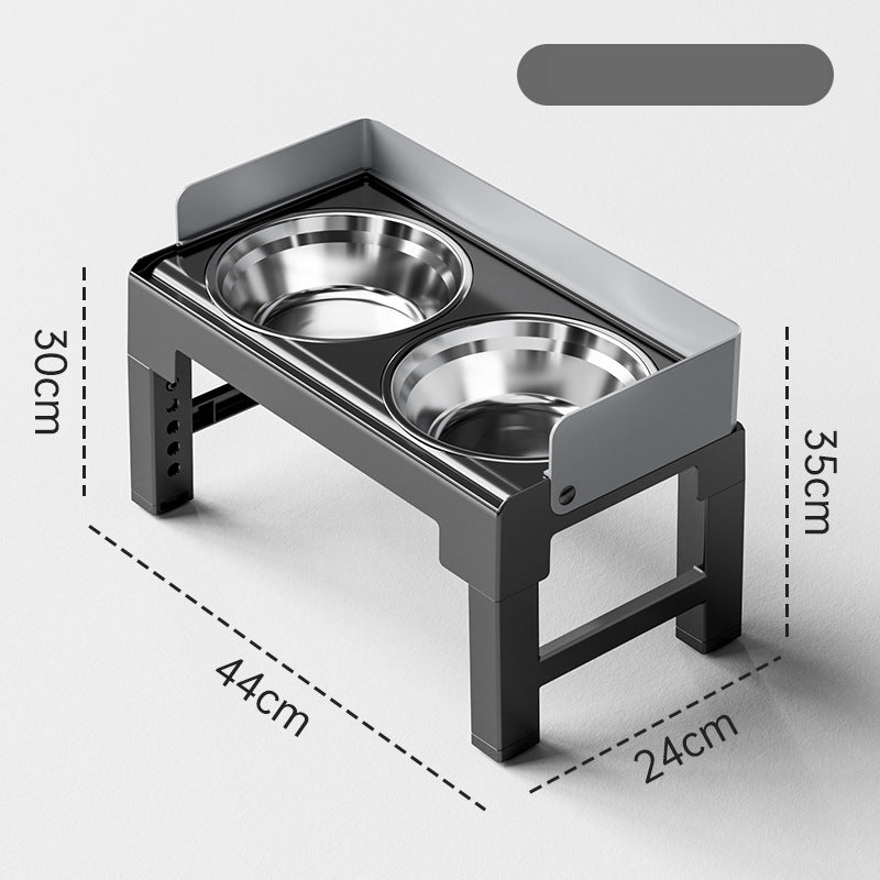 ⏰49% OFF NOW🐾Adjustable Elevated Dog Feeder – 5-Height Settings, Anti-Slip & Splash-Proof (Includes Stainless Steel Bowls)✨