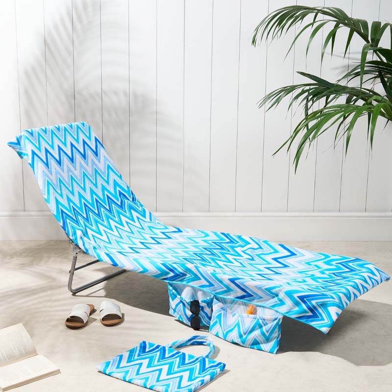 🔥HOT SALE🏖️Lounge Chair Towel Cover with Pockets