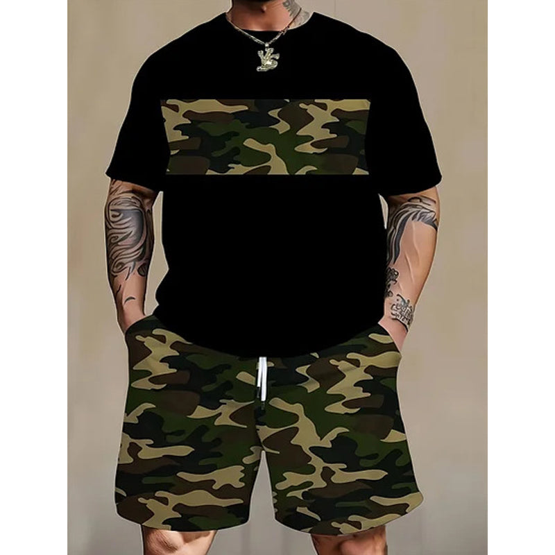๐ 49% OFF NOW! ๐ฟ Men's Camouflage Print T-Shirt & Shorts Set โ Breathable cotton, relaxed fit & perfect for outdoor, sports or casual summer days ๐ฉณ