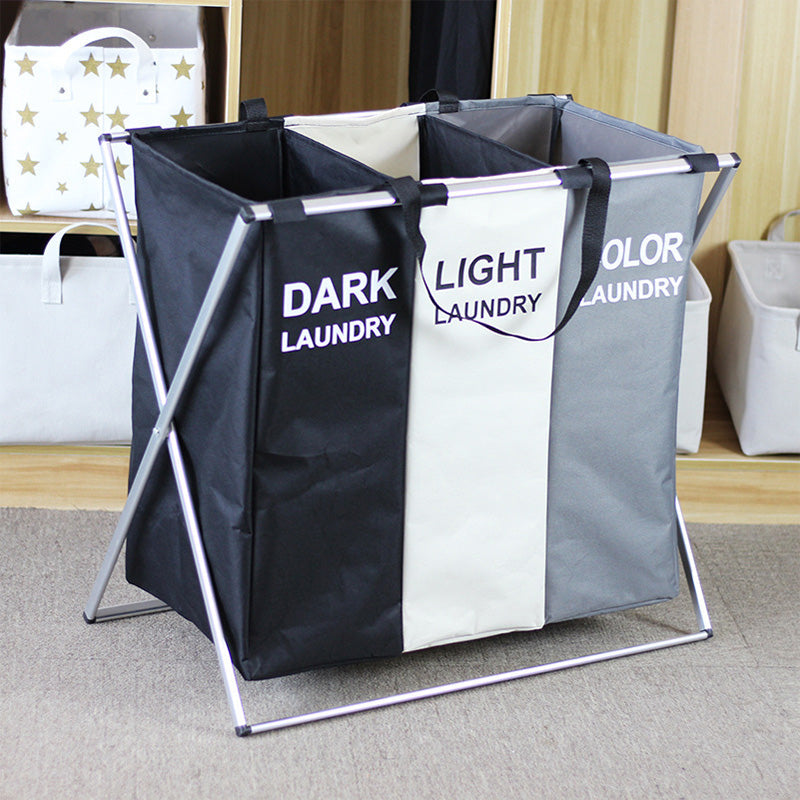 🧺👕🔄 LIMITED-TIME 49% OFF! ✨📦 Foldable 3-Section Laundry Hamper Sorter – Space-Saving, Lightweight, for Bedroom & Bathroom 🏠🧼
