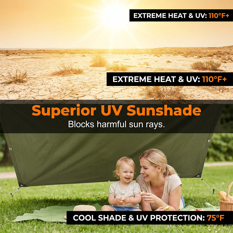 🛡️ Heavy-Duty Waterproof Tarp – Tear-Resistant, Silicone Coated, Versatile 🌧️
