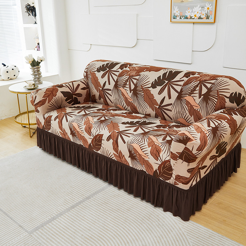 📢📢49% OFF !! ⏰High-Stretch Sofa Slipcover – Ruffled Hem & Full Protection