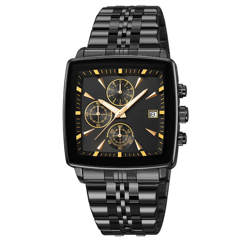 ⌚ 45% OFF NOW! ✨ Men's Classic Square Dial Quartz Watch – Timeless & elegant – Durable band, perfect for daily or formal wear – reliable and stylish 🖤💼✨