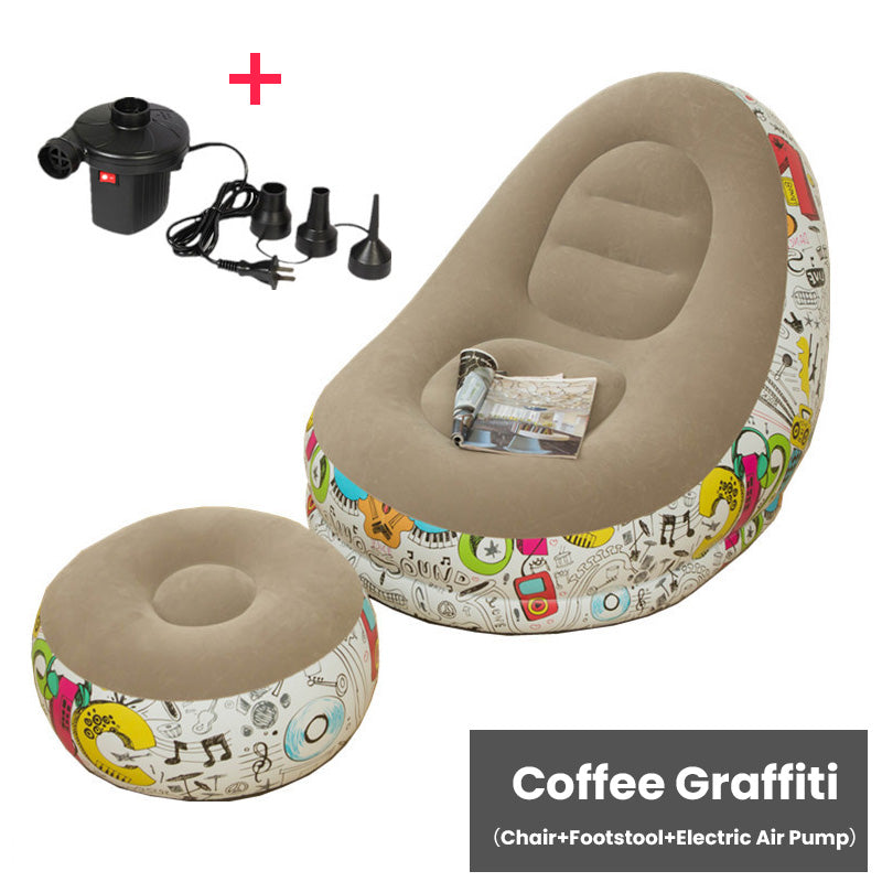🔥Free Shipping🔥Thickened Inflatable Bean Bag Chair For Adults With Footstool