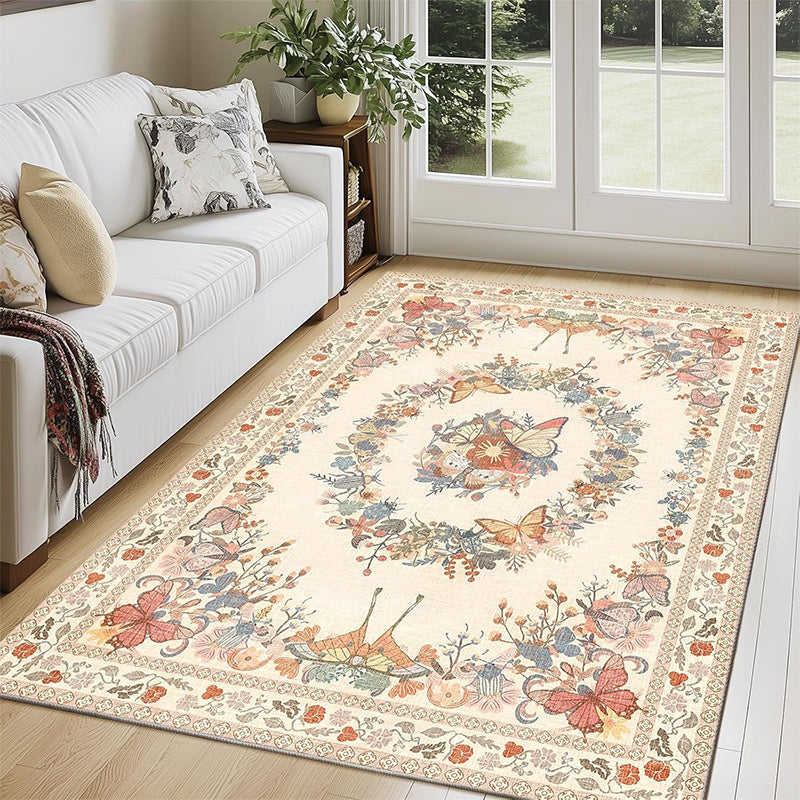 ⏳Limited-time 49% off⏰Easy-Care Floral Area Rug🦋🛋️