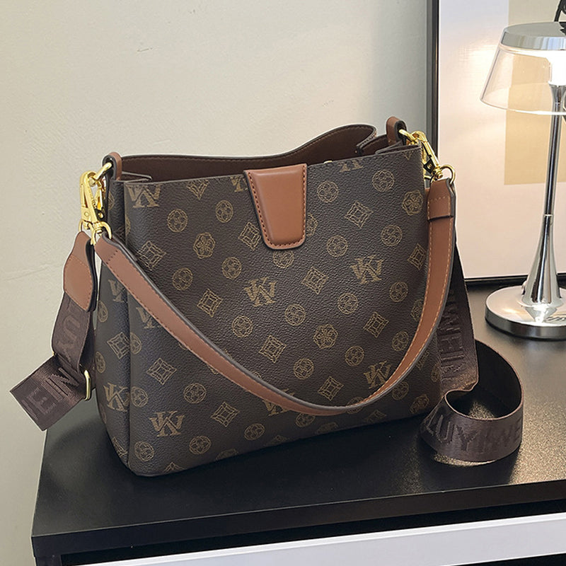 ⏳Time-Limited Special⏰Women’s Vintage Monogram Bucket Bag with Adjustable Shoulder Strap🌙