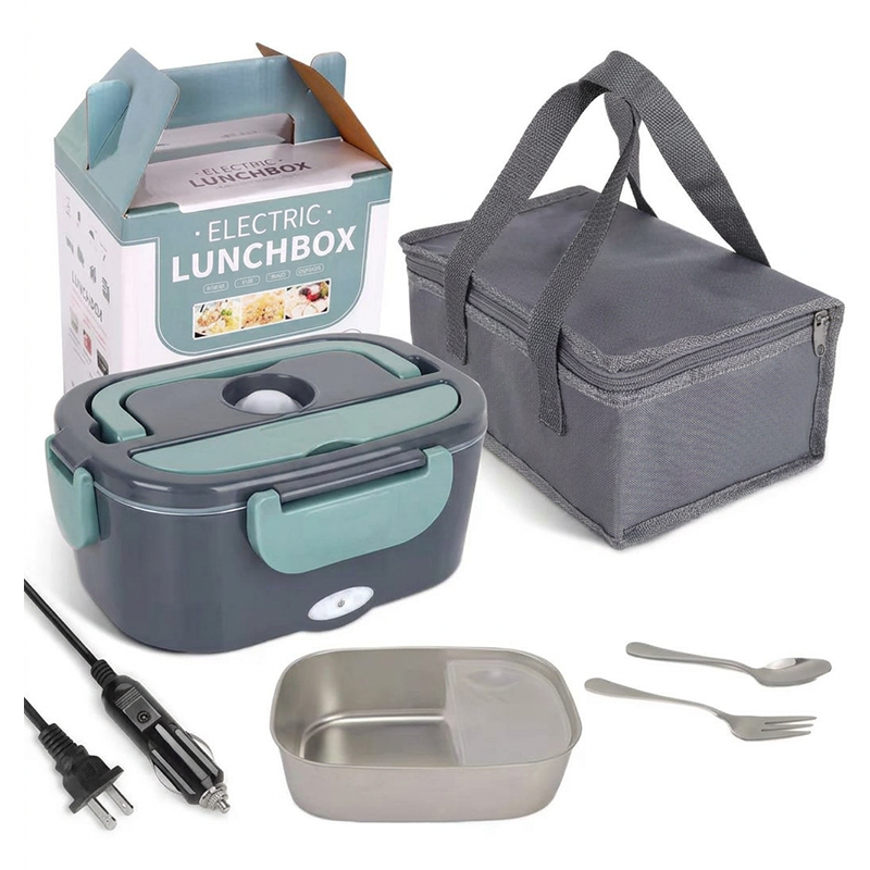 🎉2026 Flash Sale-Over 39000 Sold!🍱2-in-1 Portable Electric Heating Lunch Box|12V Car & 230V Home Dual Use,1.5L Stainless Steel,60W Fast Heating 🔌✨