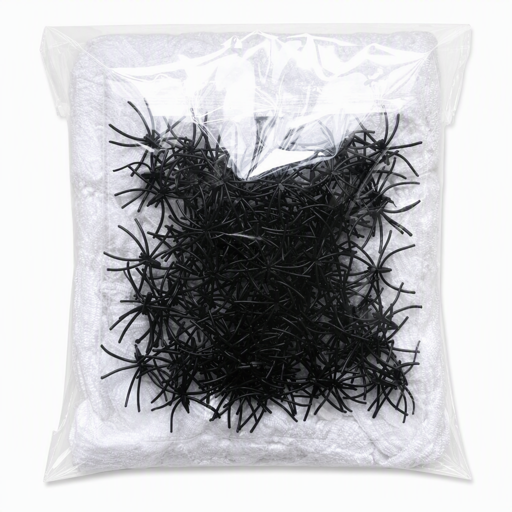 🎃Halloween Stretchable Spider Web and Fake Spiders Set for Haunted House Outdoor Yard and Bar Decorations