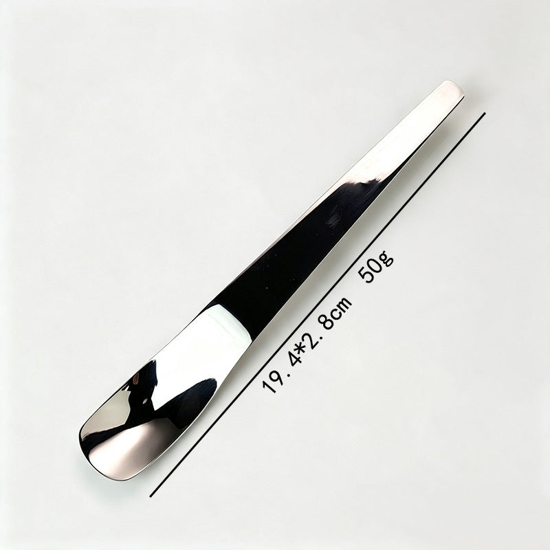 🥳💞35K+ SOLD🍰🥄 Long-Handle Dessert Spoon✨Wide Shallow Scoop, Multipurpose Metal Spoon for Ice Cream, Jam, Yogurt, Cake & Daily Kitchen Use🎁