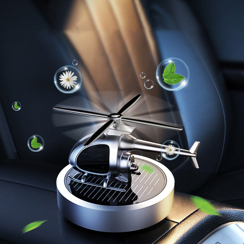 🚁 49% OFF NOW! ⚡ Metal Solar Helicopter Air Freshener – Solar powered rotation & stylish decor – Fresh scent diffuser, perfect for car dashboard or desk – eco-friendly and fun 🌿