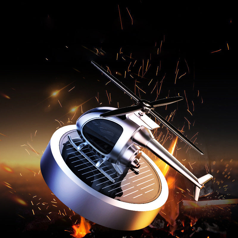 🚁 49% OFF NOW! ⚡ Metal Solar Helicopter Air Freshener – Solar powered rotation & stylish decor – Fresh scent diffuser, perfect for car dashboard or desk – eco-friendly and fun 🌿