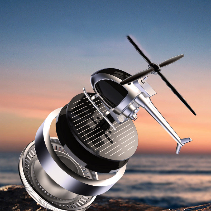 🚁 49% OFF NOW! ⚡ Metal Solar Helicopter Air Freshener – Solar powered rotation & stylish decor – Fresh scent diffuser, perfect for car dashboard or desk – eco-friendly and fun 🌿