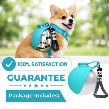 🐕💧 49% OFF! 2-in-1 Portable Dog Water Bottle for Small Dogs – Leak-Proof & Compact