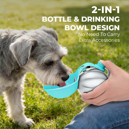 🐕💧 49% OFF! 2-in-1 Portable Dog Water Bottle for Small Dogs – Leak-Proof & Compact