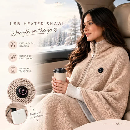 🔥49% OFF! ❄️ Stay Warm All Winter — Portable Electric Heated Blanket Shawl