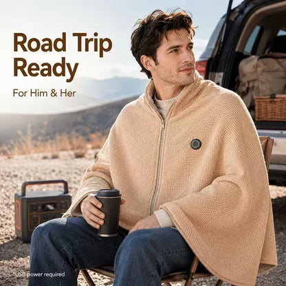 🔥49% OFF! ❄️ Stay Warm All Winter — Portable Electric Heated Blanket Shawl