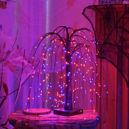 🎃 2026 Sale — Over 28,000 Sold! 👻 Halloween Tree Lights – Spooky Purple & Orange Glow ✨
