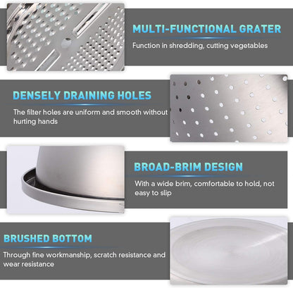 🔥HOT SALE 49% OFF-🌞🍴 German Quality 3-in-1 Stainless Steel Grater Bowl