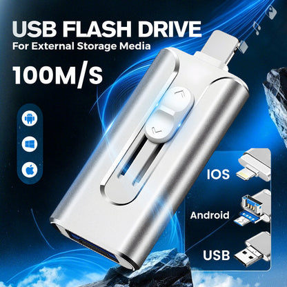 💾 LIMITED-TIME 49% OFF! 📱 4-in-1 Flash Drive for iPhone Android PC – Fast Photo Transfer, Free Up Phone Storage ⚡