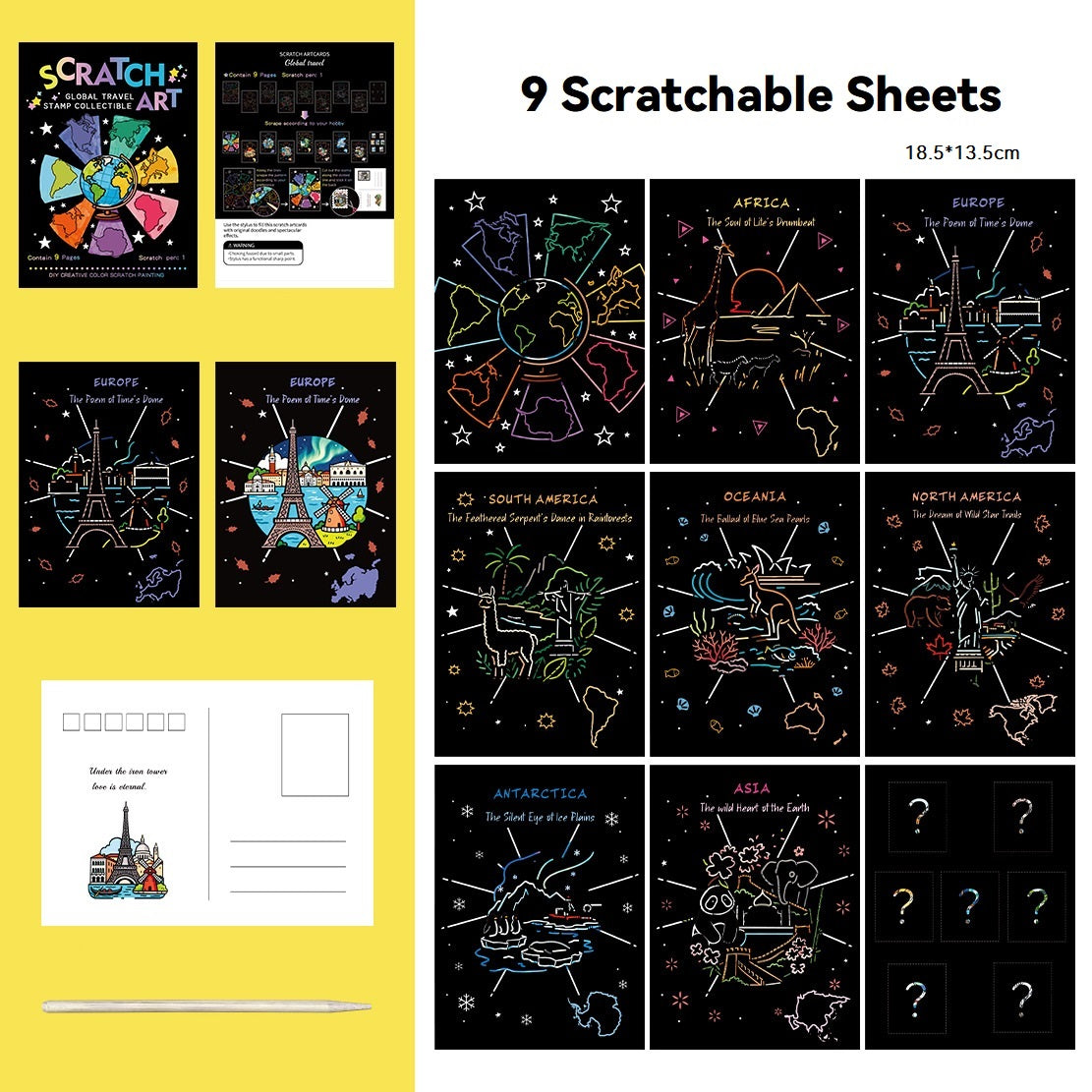 🔥Hot Sale 49% OFF🌈✍️Rainbow Magic Scratch Paper