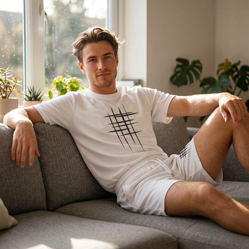 👕Men's Casual Top & Shorts 2-Piece Set – Loose Fit, Breathable & Fade-Resistant Graphic Print 😎👕