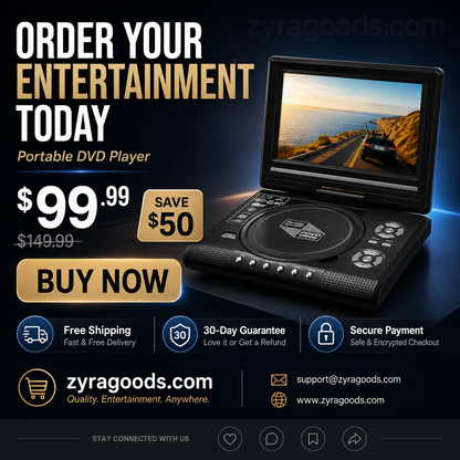 📺 49% OFF | 7.8" HD Portable DVD Player – Your Pocket Cinema Anywhere! 🍿