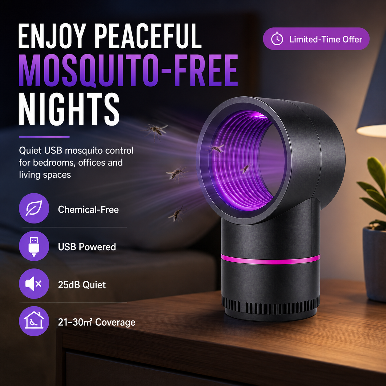 🏆LAST DAY SALE 49% OFF🔥Chemical-free LED mosquito repellent