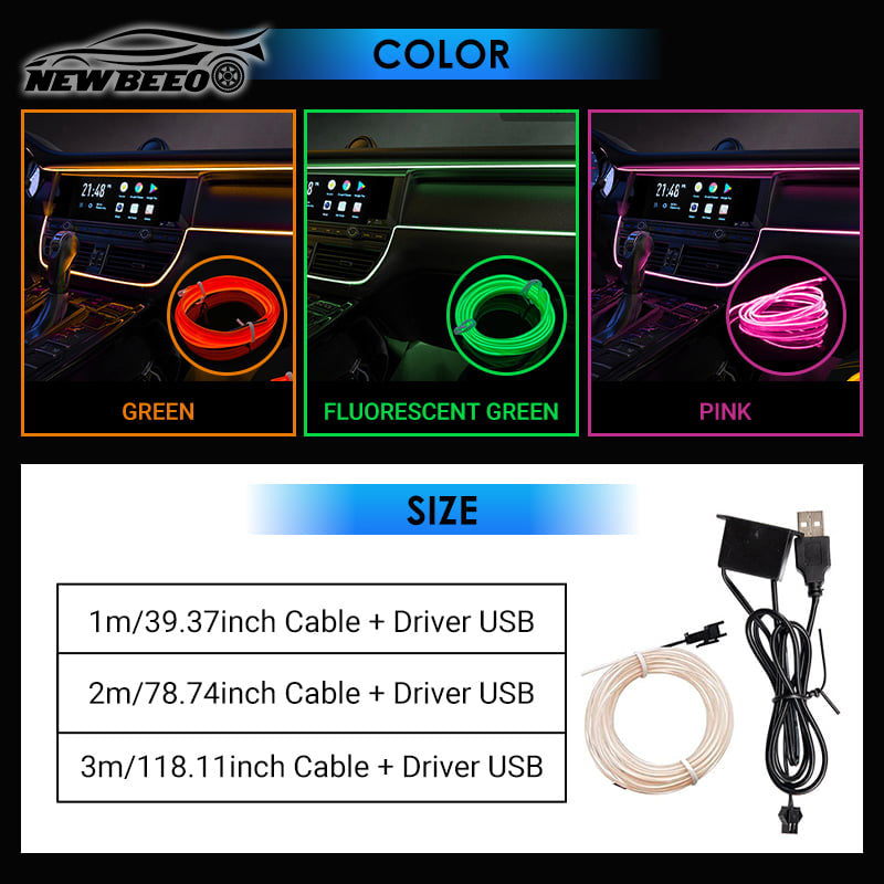 🚗💡 50% OFF! Car Interior LED Atmosphere Lights – ultra-thin & easy to fit, adds a custom glow for stunning evening drives! ✨✅
