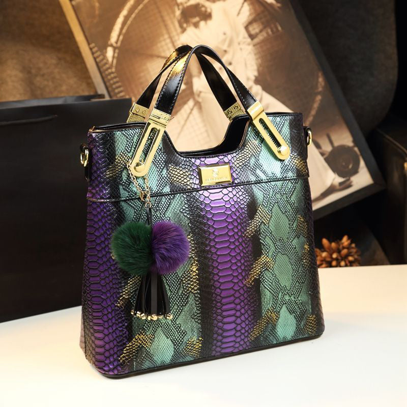 🏆LAST DAY SALE 49% OFF🔥Elegant Snakeskin PU Leather Tote Bag