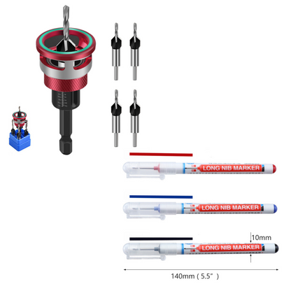 📢📢49% OFF !!!⏰4PCS Wood Countersink Drill Bit Set with Depth Stop