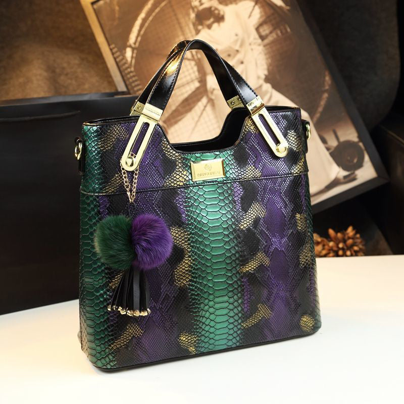🏆LAST DAY SALE 49% OFF🔥Elegant Snakeskin PU Leather Tote Bag