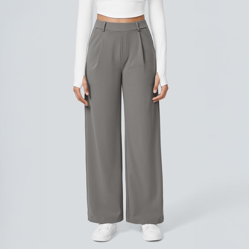 🏆2026 New Style 49% OFF💝Women's High Waisted Straight Leg Work Trousers with Side Pockets -✨Smart & Casual Look for Office and Beyond