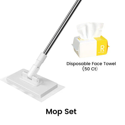🔥 40% OFF!! ✨🧹🏆#1 Best Seller ⏰💕🌟Flat Mop with Stainless Steel Handle, come with Reusable Washable Mop Cloths