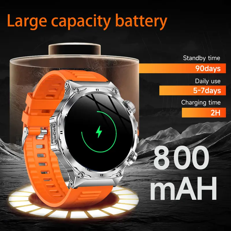 🔥40% Off!⌚1.52" HD smartwatch for men – Phone calls and music control – Multiple sports modes – IP68 waterproof – Long battery life